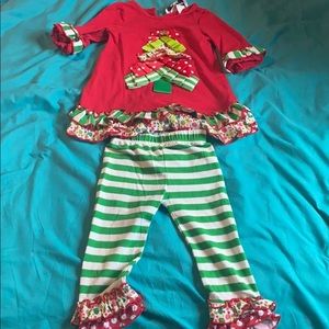 24 month girls Christmas outfit
